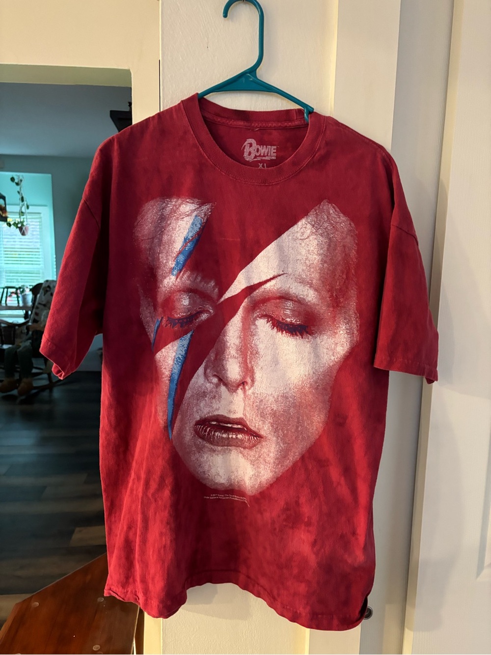 David Bowie Red Graphic Short Sleeve Tee